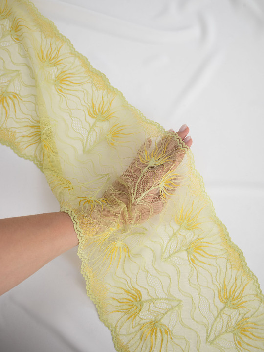 Эластичное кружево э489п цвет салатовый