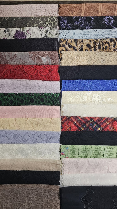 0, 5кг отрезы эластичного кружева (0,3-0,95м)