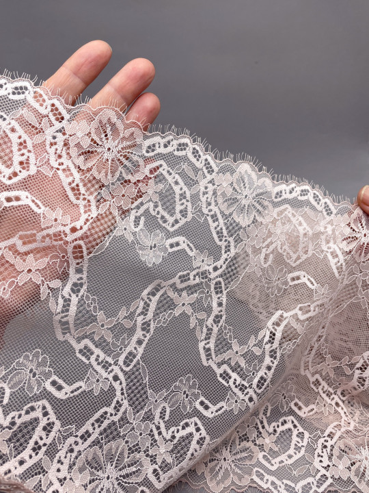 Эластичное кружево Э672п цвет телесно-розовый