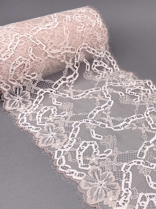 Эластичное кружево Э672п цвет телесно-розовый