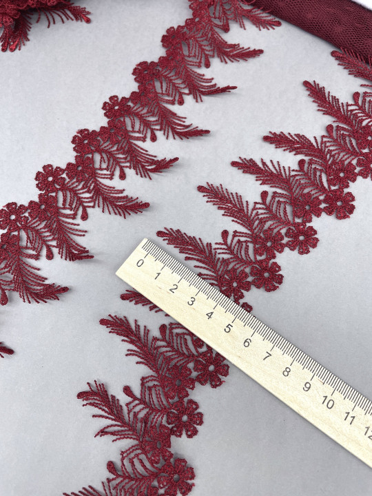 Кружево макраме М253 вишнёвый