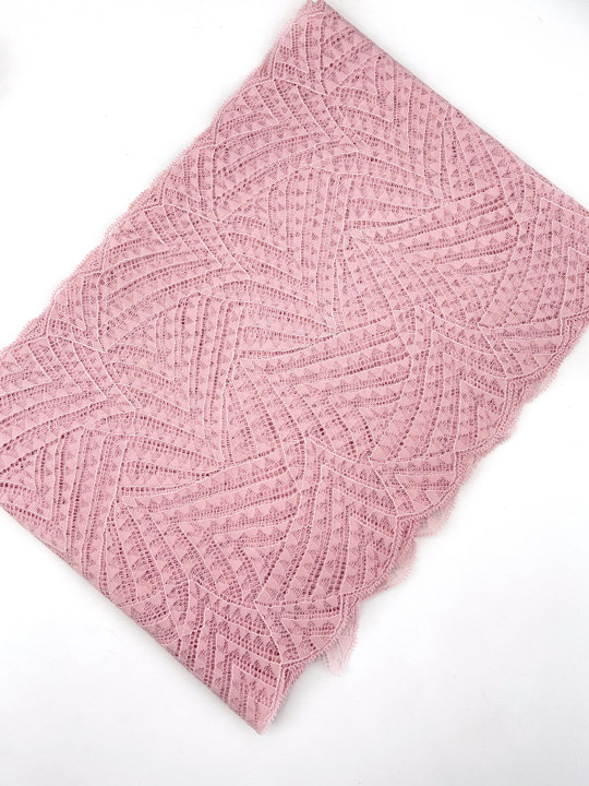 Эластичное кружево Э949 цвет розовый пыльный